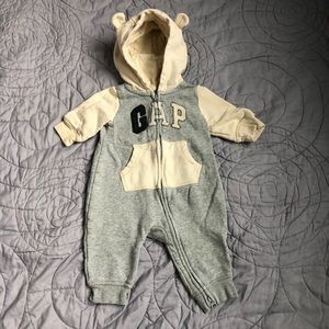 Baby GAP One Piece Zip Up Sweatsuit - 3-6mo